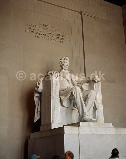 Lincoln. Lincoln statue i Lincoln Memorial; ; Washington DC; USA; Nord Amerika; ; demokrati, regeringer, United States of America, De Forenede Stater, pr�sidenter, Abraham Lincoln