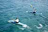 Kajakpolo. To der tr�ner kajakpolo  Amalfi Italien Europa  Boldspil, kajakker, kajak, polo, vandpolo