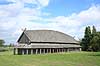 Trelleborg. Det rekonstruerede vikinge langhus i Trelleborg  Trelleborg / Slagelse Danmark   Vikinger, vikingetid, vikingetiden, museum, museer, Trelleborg Vikingemuseum, ringborg, Sydvestsj�llands Museum