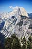 Half Dome. Half Dome og Tenaya Canyon - Fotograferet fra Glacier Point ( Scan af KOL422 )   Yosemite National Park / Californien USA Nordamerika  Bjerge
