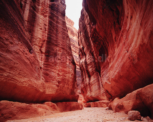 as Siq Slugten ved Petra. as Siq, forkastnings slugt der f�rer ind til ruinbyen Petra ( Scan af KOL5389 ); ; Petra; Jordan; Asien; ; 