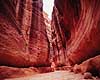 as Siq Slugten ved Petra. as Siq, forkastnings slugt der f�rer ind til ruinbyen Petra ( Scan af KOL5389 )  Petra Jordan Asien  