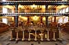 Bryghuset. Brygkedler i Ny Carlsberg Bryghus  Valby Danmark   malt, maltbyg, urt, humle, �l, m�skning, m�skekeddel, urtkeddel, brygger, brygning, �lbrygning, Carl Jacobsen