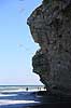 Bulbjerg. Ridekolonien p� Bulbjerg ved h�jvande  Bulbjerg / Fr�strup Danmark   Vesterhav, Vesterhavet, ferie, ferieliv, sandstrand, b�lger, hav, havet, br�nding