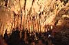Klippehule. Klippehulen Art� Caves med stalagmitter og stalaktitter  Art� Caves / Mallorca Spanien   huler, spelunk