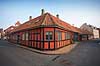 Kerteminde. Bindingsv�rkshuse p� hj�rnet af Kattestr�de og Pr�stestr�de i Kerteminde p� Fyn  Kerteminde Danmark   