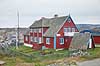 Kunstmuseum. Kunstmuseet i Ilulissat. Tidligere kolonibestyrerbolig  Ilulissat Gr�nland   Jakobshavn, museer, kunst, kunstsamling