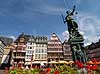 Frankfurt. R�merberg Plaza, R�mer Platz, i Altstad i Frankfurt  Frankfurt Tyskland   