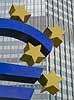 Euro. Skulptur af � symbolet udenfor den Den Europ�iske Centralbank (Europ�ische Zentralbank) i Eurotower   Frankfurt Tyskland   Valuta, valutasymbol, valutasymboler