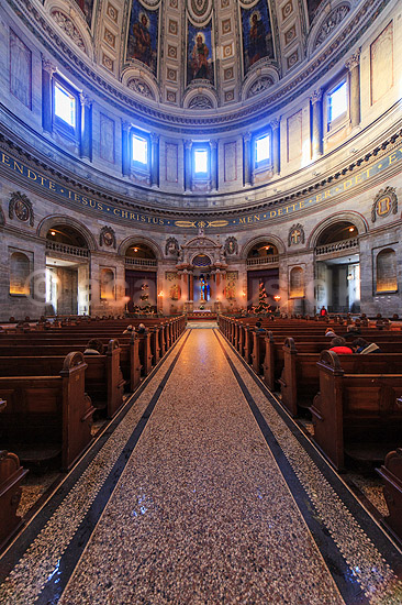 Marmorkirken. Interi�r i Frederiks Kirke eller Marmor-kirken; ; K�benhavn; Danmark; ; ; Kirker, kristendom, religion, orgel, kirkeorgel