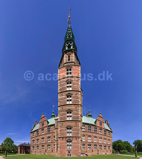 Rosenborg. 180 graders panorama close-up af Rosenborg Slot; ; K�benhavn; Danmark; ; sev�rdigheder; slotte, arkitektur, borge, konged�mmet, monarki, panoramaer