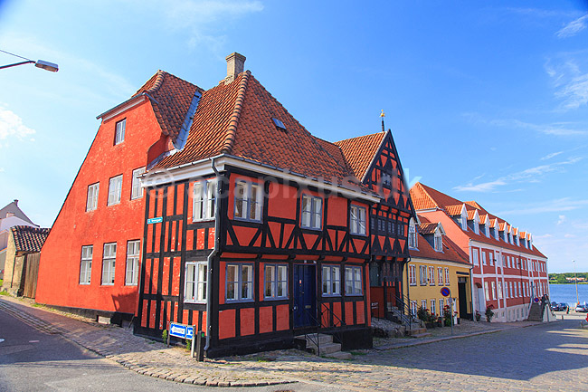 Middelfart. Henner Friisers Hus og andre gamle huse i Gammel Vestergade og Brogade i Middelfart.; ; Middelfart; Danmark; ; ; 