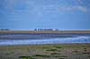 R�m�. Rytter p� S�nderstrand p� R�m� spejler sig i varmeflimmer over vadehavet  R�m� Danmark   Himmel og hav, spejlinger, sommerferie, ferie