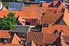 Ribe. Gamle huse i Ribe  Ribe Danmark   hustage, tage