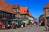 Ribe. Gamle huse p� Overdammen i Ribe  Ribe Danmark  Sev�rdigheder 