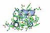 Insulin. Insulin molekyle model - hormon til behandling af sukkersyge eller diabetes mellitus. Insulin er et peptidhormon som regulerer kulhydraters metabolisme      videnskab biokemi