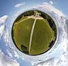 Eremitage Slottet. Eremitage Slottet i J�gersborg Dyrehave - Little Earth panorama  J�gersborg Dyrehave / Sj�lland    slotte jagtslotte sev�rdigheder Eremitageslottet Dyrehaven, dronefoto