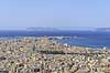 Trapani. Byen Trapani p� vestlige Sicilien med Aegadian Islands og Middelhavet i baggrunden set fra Erice  Trapani / Sicilien Italien   