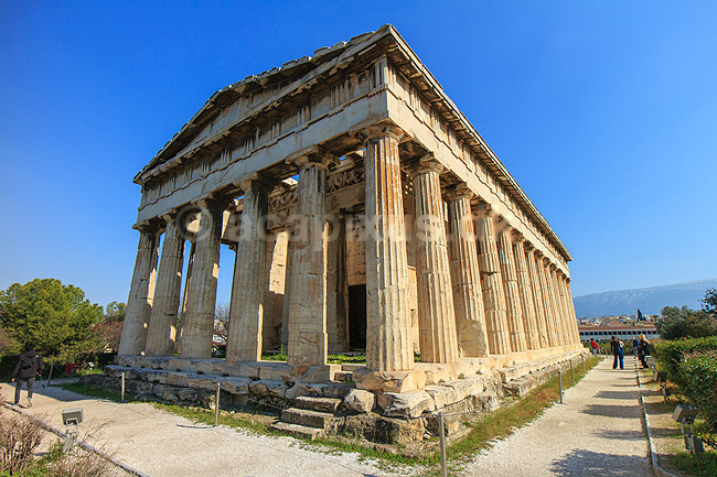 Hephaestus templet. Temple of Hephaestus p� Den athenske agora (samlingssted). Hephaestus regnes for det bedst bevarede gr�ske tempel; ; Athen; Gr�kenland; ; Sev�rdigheder; Hellas, Acropolis, templer