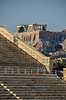 Kallimarmaro og Akropolis. Panathenaic Stadium, eller Kallimarmaro, med Akropolis i baggrunden  Akropolis / Athen Gr�kenland  Sev�rdigheder Hellas, Acropolis, templer
