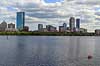 Boston. Boston skyline set fra Longfellow Bridge over Charles River  Boston / Massachusetts USA  Sev�rdigheder Skyskrabere, storbyer
