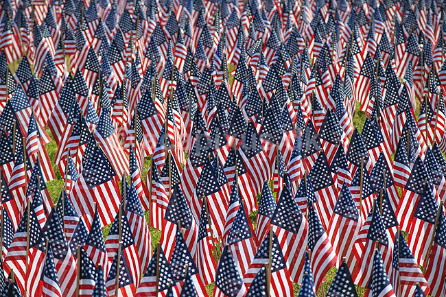 Memorial day. Skov af sm� flag ved Soldiers and Sailors Monument i Boston Common p� Memorial Day, som er en helligdag i USA, hvor man mindes dem, som er faldet under tjeneste i landets v�bnede styrker. Helligdagen afholdes hvert �r den sidste mandag i maj.Mange mindes ogs� bare dem man har mistet gennem tiden, som ikke n�dvendigvis d�de under krigen; ; Boston / Massachusetts; USA; ; ; Stars and Stribes