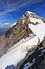 M�nch. M�nch bjerget (4110 m) set fra Jungfraujoch  Jungfraujoch Schweiz   Alperne, bjerglandskab, Alpelandskab, sne