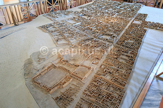 Pompeji. Miniature model af Pompeji p� Ark�ologisk Museum i Napoli; ; Museo Archeologico Nazionale di Napoli� / Napoli / Campania; Italien; ; Sev�rdigheder; Ark�ologi, vulkaner, vulkanudbrud, pyroplastisk flow, pyroplasma, Vesuvius, Vesuv, naturkatastrofer, turistsev�rdigheder, sev�rdigheder, turisme, Romerriget, romerne, ruiner, ruinbyer