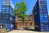 B�rsen. Murv�rk fra ruinen af den nedbr�ndte B�rsbygning med st�ttestivere p� Slotsholmen i K�benhavn  K�benhavn Danmark   Ildebrand, brand, genopbygning