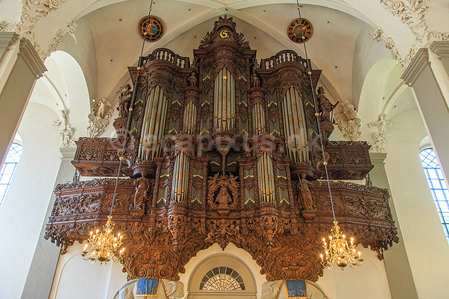 Orgelet i Vor Frelsers Kirke i K�benhavn. Vor Frelsers Kirkes orgel p� Christianshavn i K�benhavn; ; Christianshavn / K�benhavn; Danmark; ; Sev�rdigheder; Church of Our Saviour, Kirke, kirker, kristendom, religion