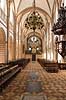 Sor� Klosterkirke. Skibet i Sor� Klosterkirke med orgel og pr�dikestol - bygget som en gravkirke for Hvidesl�gten  Sor� Danmark   Kirker, kristendom, Absalon