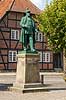 Frederik den Syvende. Statue af Frederik den Syvende som gav grundloven p� Torvet i Sor�  Sor� Danmark   Kongehuset, konger, grundlov