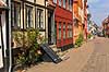Sct Olai Gade i Helsing�r. Gamle bindingsv�rkshuse i Sct Olai Gade i Helsing�r  Helsing�r Danmark  Sev�rdigheder Stokroser, gader, byhuse