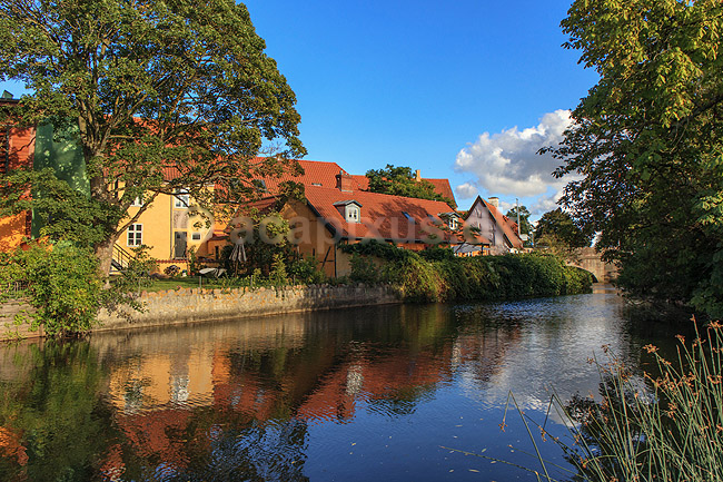 K�ge �. Gamle huse p� Brogade i K�ge set fra K�ge �; ; K�ge; Danmark; ; Sev�rdigheder; gader, byhuse