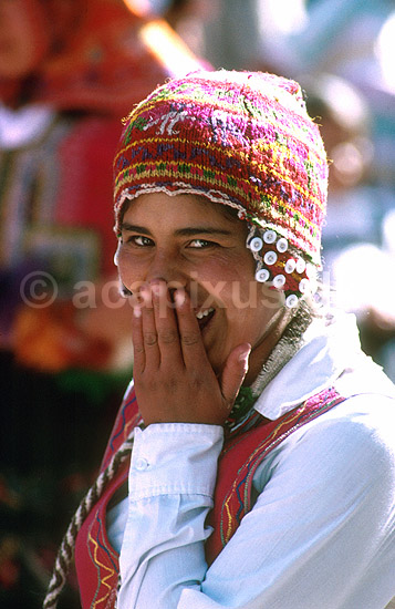 Danser ved Inti Raimi festival; ; Cuzco; Peru; Syd Amerika; ; 