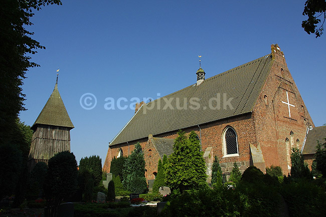 Landkirchen. Kirken i Landkirchen p� Fehmarn; ; Landkirchen; Tyskland; Europa; ; landsbykirker, kristendom, religion