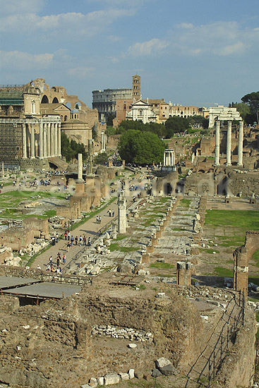 Foro Romano. Forum Romanum i Rom; ; Rom; Italien; Europa; ; romerriget, turistsev�rdigheder