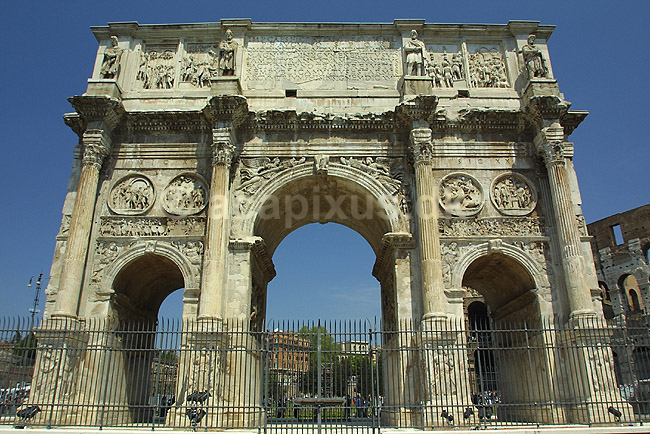 Arco di Constantino. Constantins Triumfbue i Rom; ; Rom; Italien; Europa; ; romerriget, turistsev�rdigheder