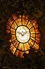 Peterskirken. Glasmosaik symboliserende hellig�nden i Basillica di San Pietro eller Peterskirken i Rom  Rom Italien Europa  turistsev�rdigheder, kirker, paven, paved�mmet, Vatikanet, Vatikan Staten, sightseeing