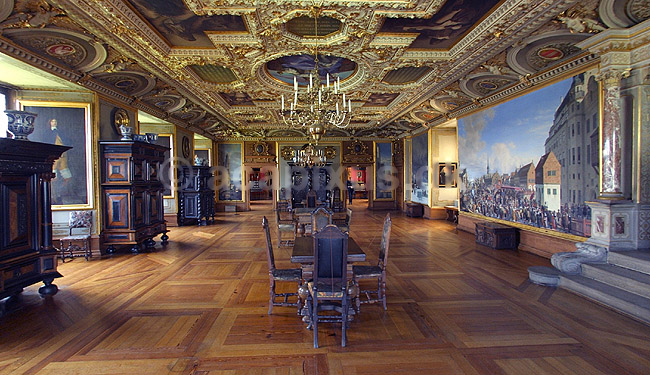 Frederiksborgslot. Interi�r p� Frederiksborg Slot; ; Hiller�d; Danmark; ; sev�rdigheder; slotte, arkitektur, borge