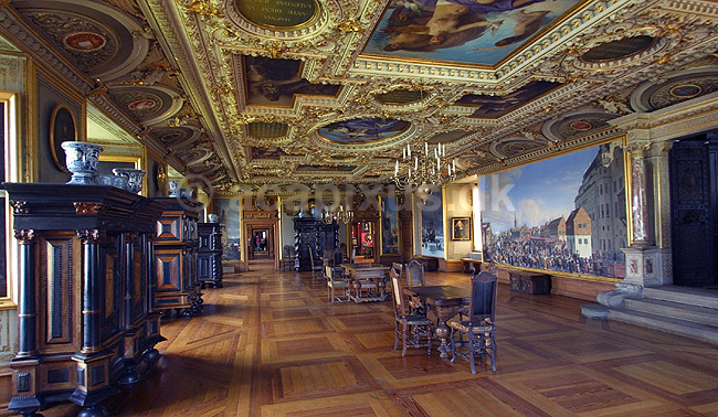 Frederiksborgslot. Interi�r p� Frederiksborg Slot; ; Hiller�d; Danmark; ; sev�rdigheder; slotte, arkitektur, borge